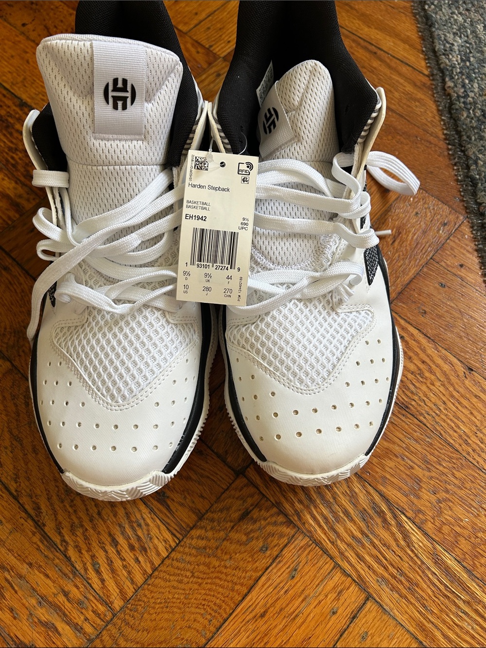 NWT adidas Harden Stepback men’s Basketball Shoes - White/Black